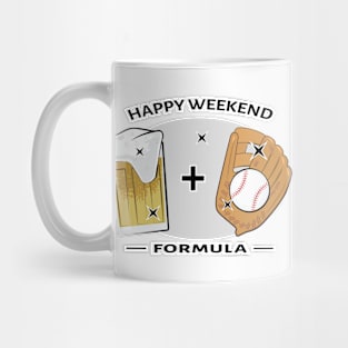 Happy Weekend Formula - Baseball & Beer Mug